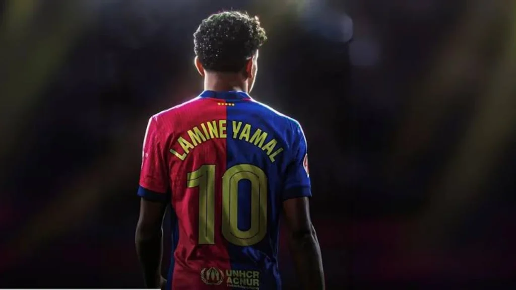 Lamine Yamal Cetak Gol Pertama dengan Nomor Punggung 10 di Barcelona